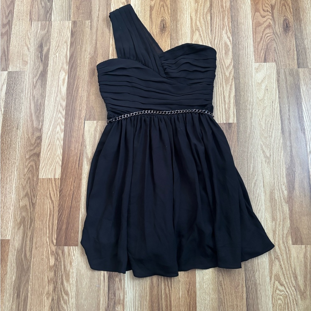 Express Elegant Black One-Shoulder Dress size 0 - Picture 3 of 4